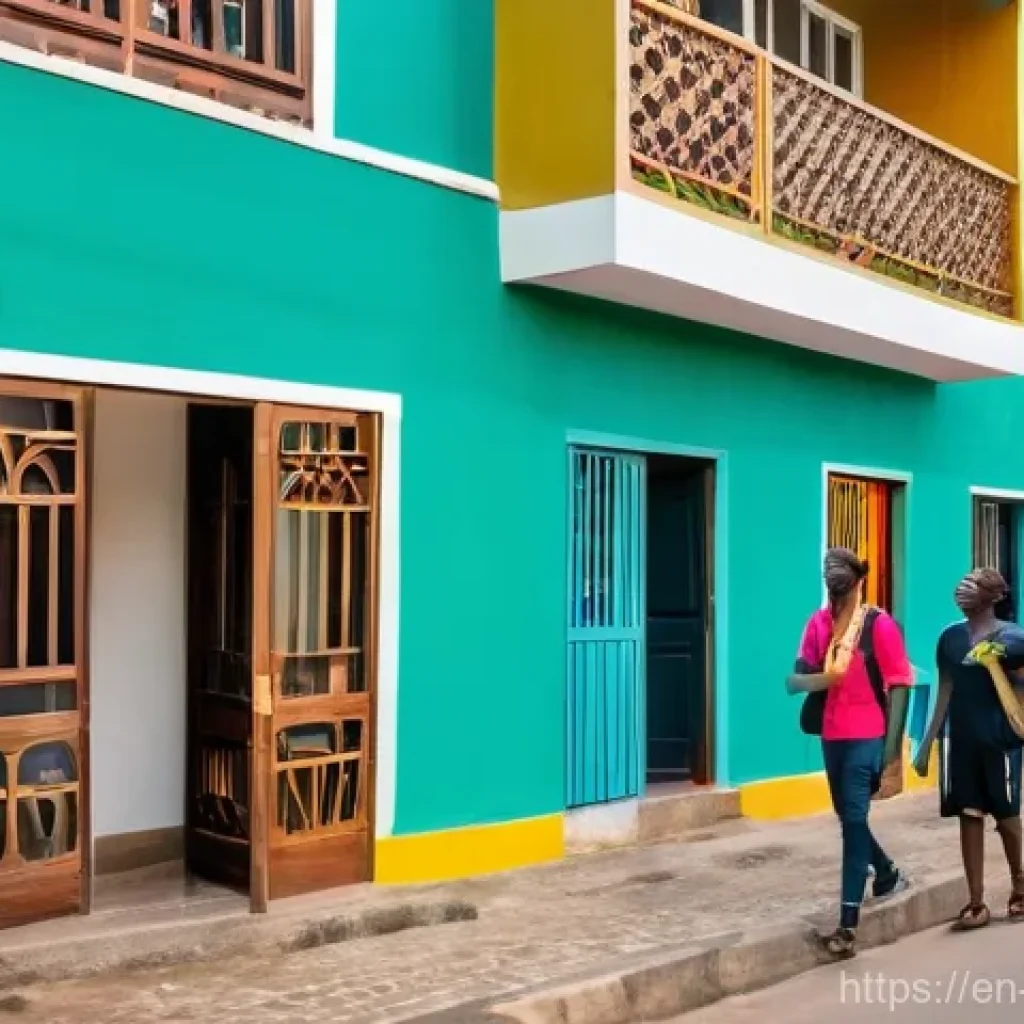 코트디부아르 한 달 생활비 - **"Finding Your Home Away From Home: Accommodation Options"**
    A vibrant, sunlit street scene in ...